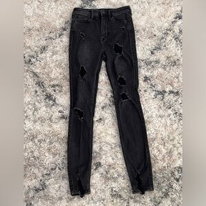 Hollister Ultra High-Rise Distressed Super Skinny Jeans Classic Stretch Size 5R